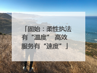 固始：柔性执法有“温度” 高效服务有“速度”