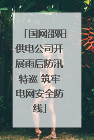 国网邵阳供电公司开展雨后防汛特巡 筑牢电网安全防线