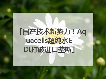 国产技术新势力！Aquacells超纯水EDI打破进口垄断