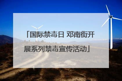 国际禁毒日 邓南街开展系列禁毒宣传活动