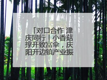 对口合作 津庆同行丨小香菇撑开致富伞，庆阳开边镇产业振兴有“蘑”力