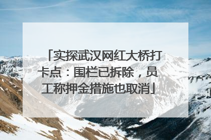 实探武汉网红大桥打卡点：围栏已拆除，员工称押金措施也取消