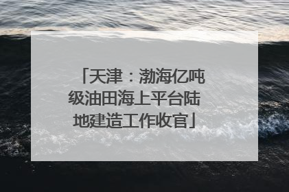 天津：渤海亿吨级油田海上平台陆地建造工作收官