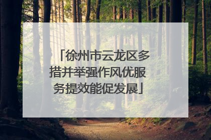 徐州市云龙区多措并举强作风优服务提效能促发展