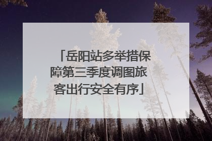 岳阳站多举措保障第三季度调图旅客出行安全有序