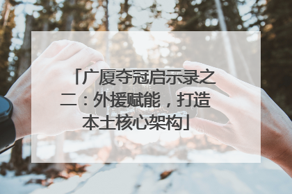 广厦夺冠启示录之二：外援赋能，打造本土核心架构
