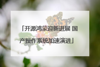 开源鸿蒙迎新进展 国产操作系统加速演进