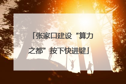 张家口建设“算力之都”按下快进键