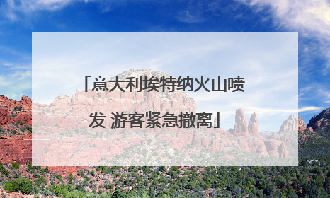 意大利埃特纳火山喷发 游客紧急撤离