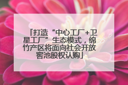 打造“中心工厂+卫星工厂”生态模式，绵竹产区将面向社会开放窖池股权认购