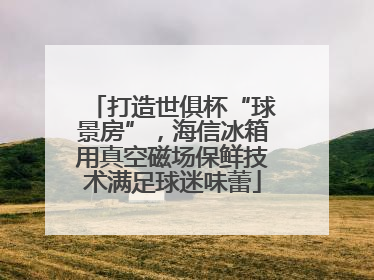 打造世俱杯“球景房”，海信冰箱用真空磁场保鲜技术满足球迷味蕾