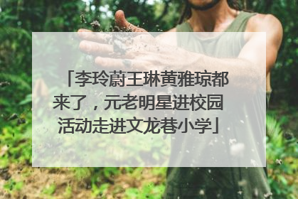 李玲蔚王琳黄雅琼都来了，元老明星进校园活动走进文龙巷小学