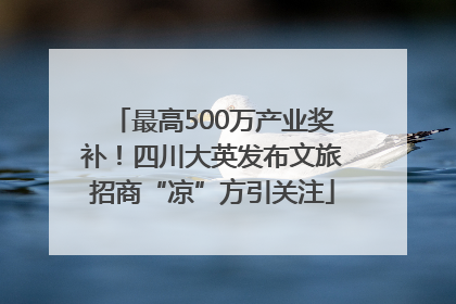 最高500万产业奖补！四川大英发布文旅招商“凉”方引关注