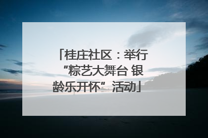 桂庄社区：举行“粽艺大舞台 银龄乐开怀”活动