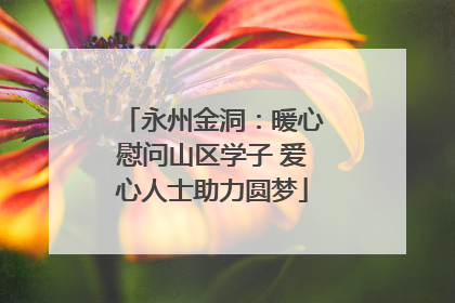 永州金洞：暖心慰问山区学子 爱心人士助力圆梦