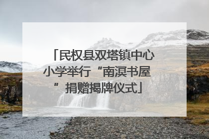 民权县双塔镇中心小学举行“南溟书屋”捐赠揭牌仪式