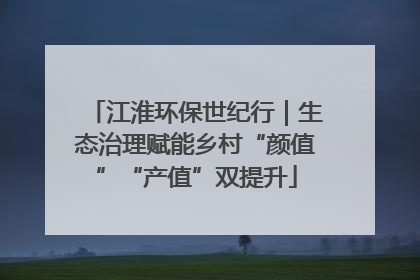 江淮环保世纪行｜生态治理赋能乡村“颜值”“产值”双提升