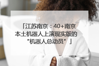江苏南京：40+南京本土机器人上演现实版的“机器人总动员”