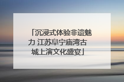 沉浸式体验非遗魅力 江苏阜宁庙湾古城上演文化盛宴