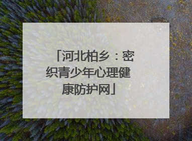 河北柏乡：密织青少年心理健康防护网