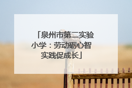 泉州市第二实验小学：劳动砺心智实践促成长