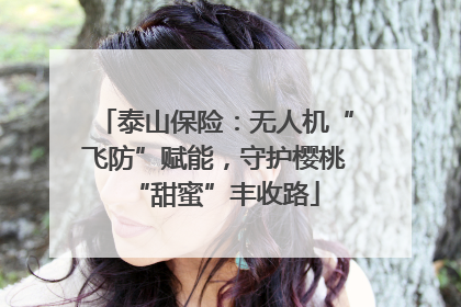 泰山保险：无人机“飞防”赋能，守护樱桃“甜蜜”丰收路