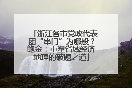 浙江各市党政代表团“串门”为哪般？鲍金：重塑省域经济地理的破题之道