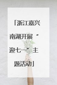 浙江嘉兴南湖开展“迎七一”主题活动