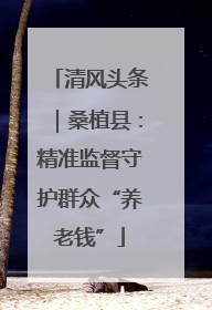 清风头条｜桑植县：精准监督守护群众“养老钱”