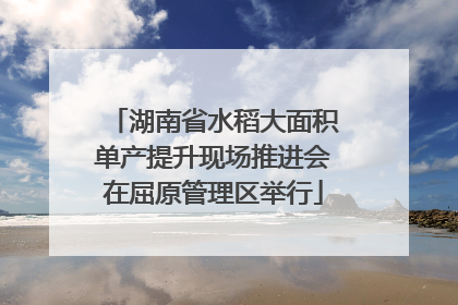 湖南省水稻大面积单产提升现场推进会在屈原管理区举行