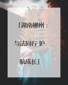 湖南郴州：与法同行 护航成长