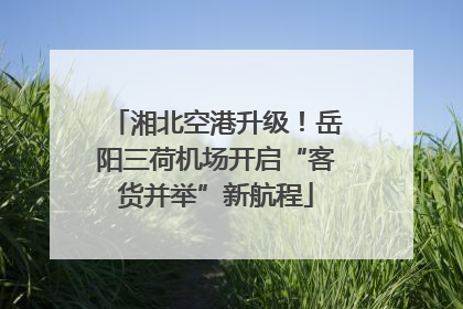 湘北空港升级！岳阳三荷机场开启“客货并举”新航程
