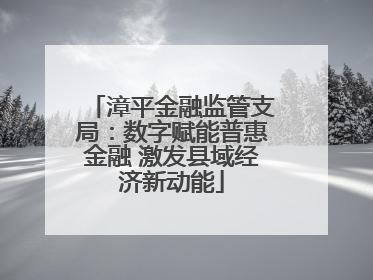 漳平金融监管支局：数字赋能普惠金融 激发县域经济新动能