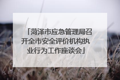 菏泽市应急管理局召开全市安全评价机构执业行为工作座谈会