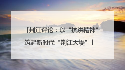 荆江评论：以“抗洪精神”筑起新时代“荆江大堤”