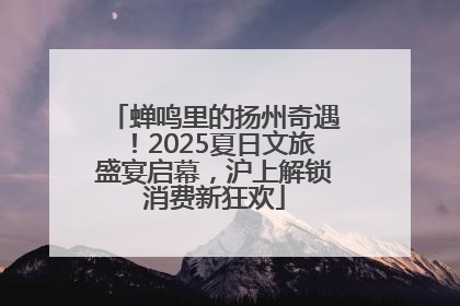 蝉鸣里的扬州奇遇！2025夏日文旅盛宴启幕，沪上解锁消费新狂欢