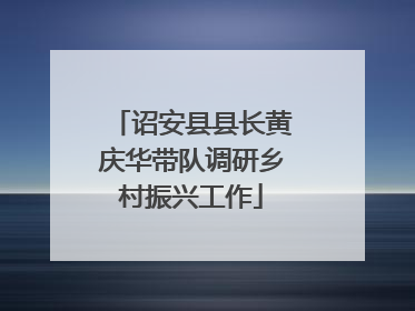 诏安县县长黄庆华带队调研乡村振兴工作