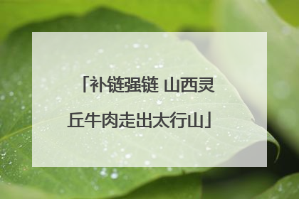 补链强链 山西灵丘牛肉走出太行山