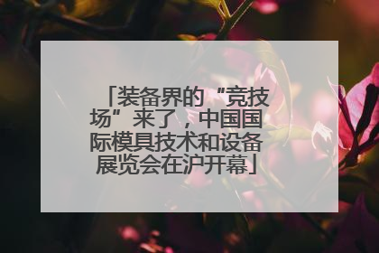 装备界的“竞技场”来了，中国国际模具技术和设备展览会在沪开幕