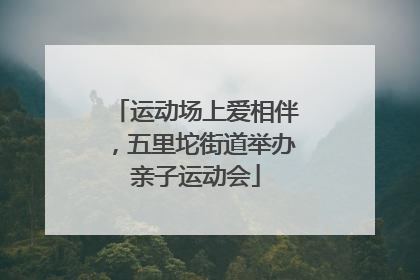 运动场上爱相伴，五里坨街道举办亲子运动会