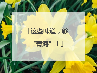 这些味道，够“青海”！