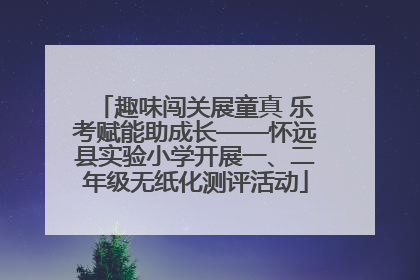趣味闯关展童真 乐考赋能助成长——怀远县实验小学开展一、二年级无纸化测评活动