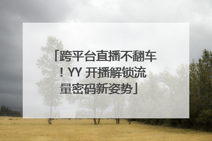 跨平台直播不翻车！YY 开播解锁流量密码新姿势