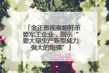 金正恩视察朝鲜重要军工企业，指示“要大量生产新型威力强大的炮弹”