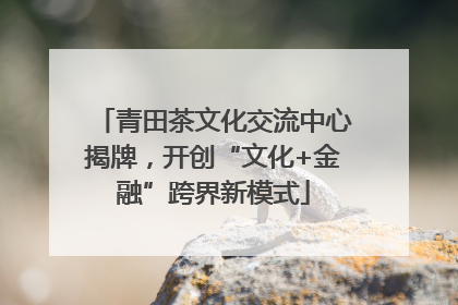 青田茶文化交流中心揭牌，开创“文化+金融”跨界新模式