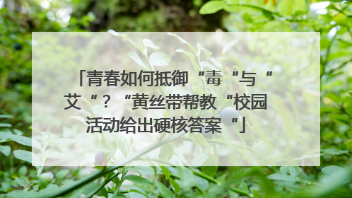 青春如何抵御“毒“与“艾“？“黄丝带帮教“校园活动给出硬核答案“