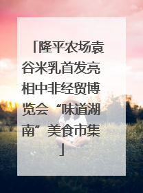 隆平农场袁谷米乳首发亮相中非经贸博览会“味道湖南”美食市集