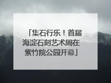 集石行乐！首届海淀石刻艺术周在紫竹院公园开幕