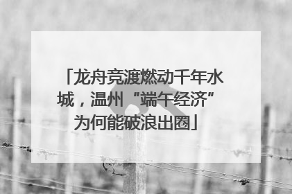 龙舟竞渡燃动千年水城，温州“端午经济”为何能破浪出圈