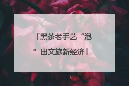 黑茶老手艺“泡”出文旅新经济
